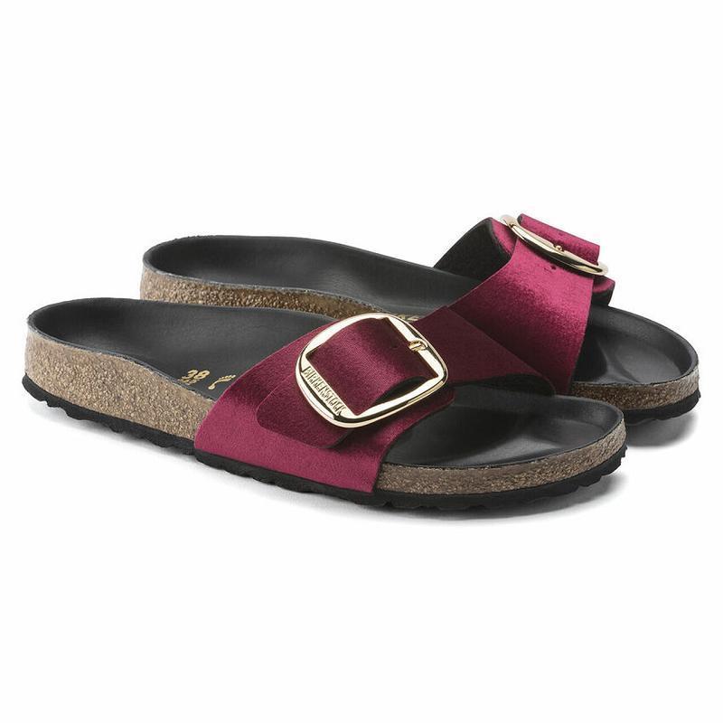 Birkenstock Big Přezkou Rivet Logo Læder Madrid Dame Bordeaux | DK 417SGL